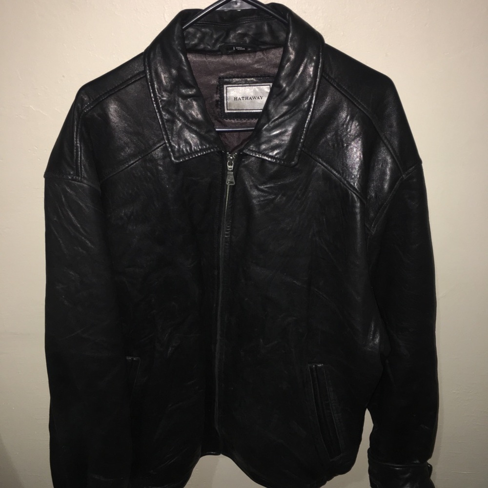 Leather coat